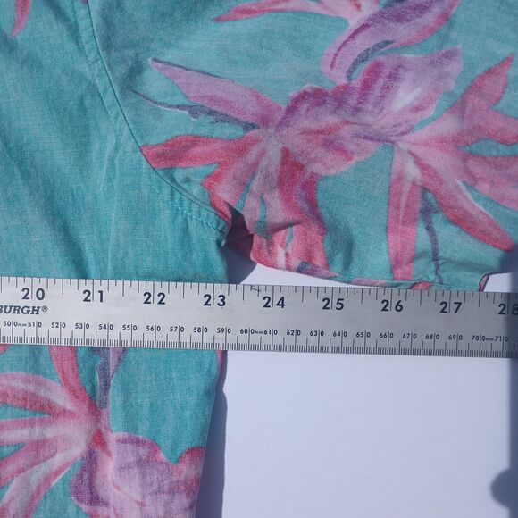 Reyn Spooner Hawaiian Shirt Reverse Pattern Medium - Picture 4 of 5